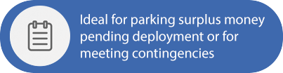Ideal for parking surplus money pending deployment